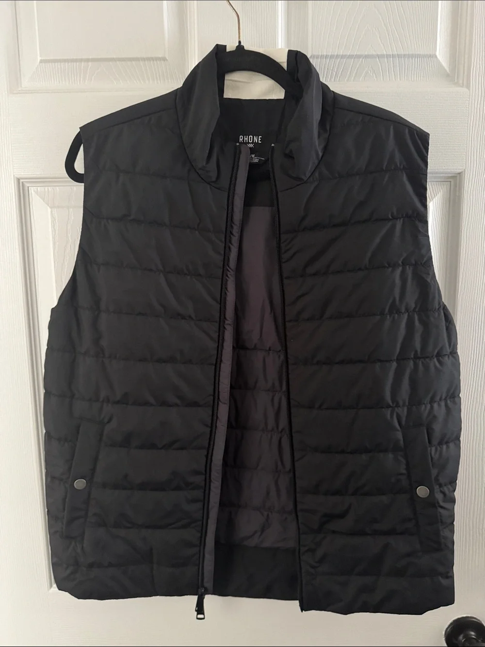 RHONE Black Quilted Insulated Men's Vest